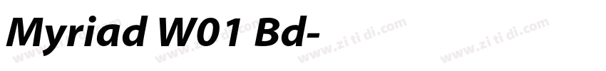 Myriad W01 Bd字体转换